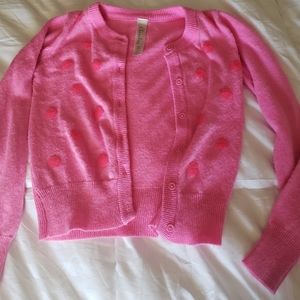 Girls pink sweater / cami